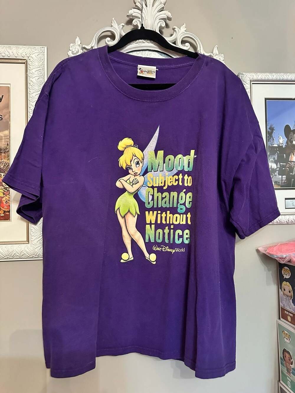 Disney Walt Disney World Tinker Bell Mood Subject to Change T-Shirt Purple